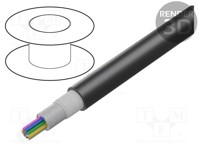 Wire: fibre-optic; Kind: EXO-G0; Øcable: 5.9mm; Colour: black