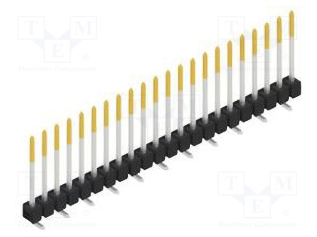Connector: pin strips; pin header; male; PIN: 22; 2.54mm; SMT; 1x22