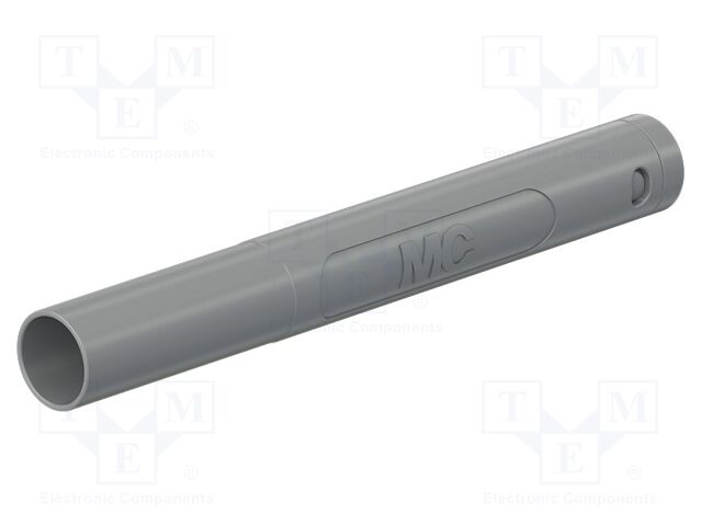 Connector: 4mm banana; plug; 19A; 1kV; grey; insulated; 1mm2