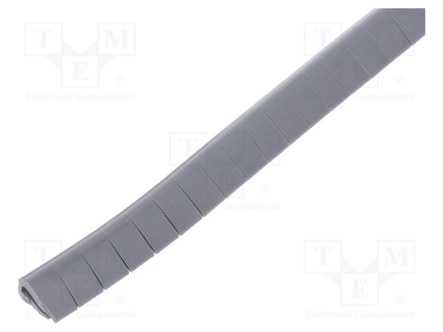 Hole and edge shield; PVC; L: 10m; grey; H: 8mm; W: 4.5mm; -30÷70°C