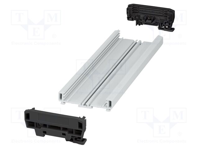 Enclosure: for DIN rail mounting; Y: 92.3mm; X: 253.8mm; Z: 39.45mm