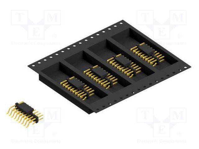 Connector: pin strips; pin header; male; PIN: 18; 2mm; SMT; 2x9; 100V