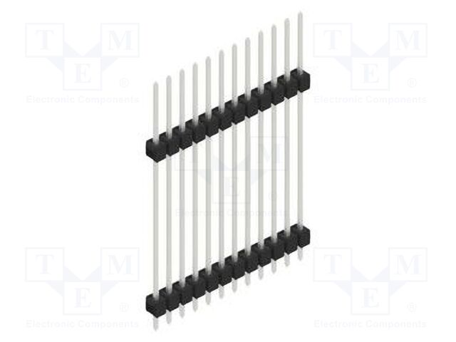 Connector: pin strips; pin header; male; PIN: 12; 2.54mm; THT; 1x12