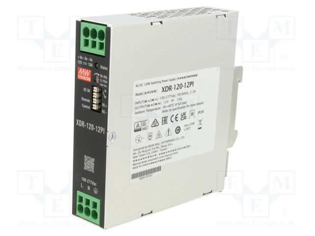 Power supply: switching; for DIN rail mounting; XDR-120