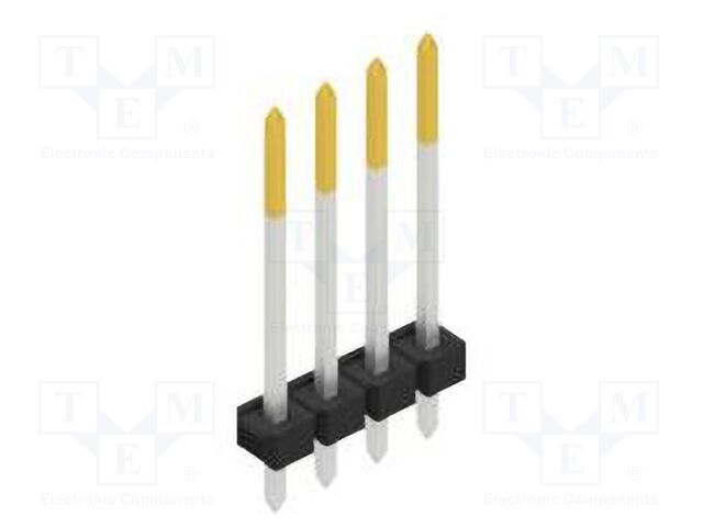 Connector: pin strips; pin header; male; PIN: 4; 2.54mm; THT; 1x4