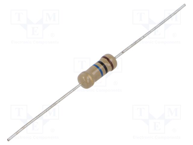 Resistor: carbon film; THT; 10MΩ; 1W; ±5%; Ø5x12mm; axial