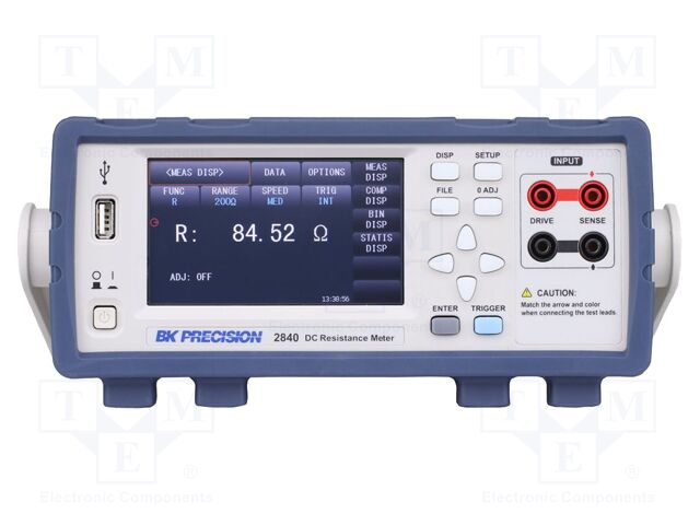Meter: resistance; TFT 4,3" (480x272) 4,5 digit; Resol: 1uΩ