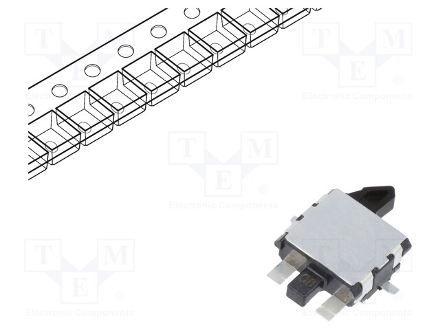 Switch: detecting; Pos: 2; SPST; 0.05A/20VDC; Leads: for PCB; 0.4N