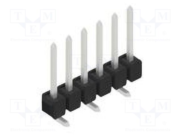 Connector: pin strips; pin header; male; PIN: 6; 2.54mm; SMT; 1x6