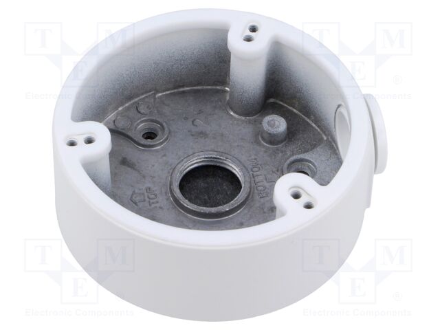 Junction box; Ø90x34.1mm; white; aluminium; Connection: M20