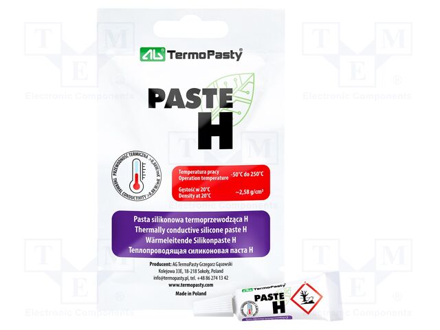 Heat transfer paste; white; silicon based; 7g