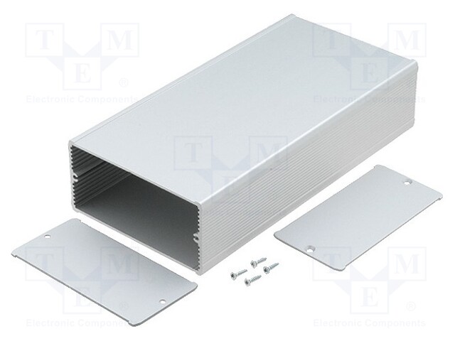 Enclosure: with panel; TUF; X: 105mm; Y: 220mm; Z: 52mm; aluminium