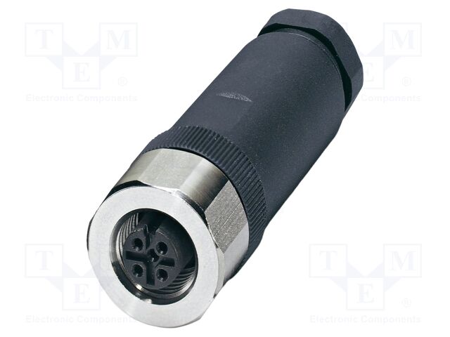 Connector: M12; plug; PIN: 5; 48V; straight; IP65; screw terminal