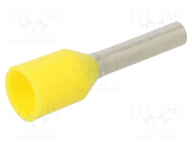 Bootlace ferrule; insulated; copper; 1mm2; 8mm; tinned; crimped