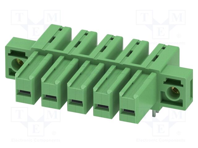 PCB headers, nominal cross section: 6 mm?, color: green, nom