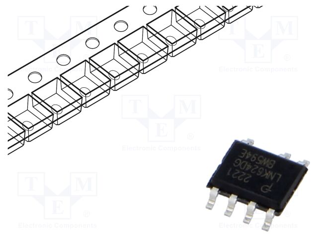 AC/DC Converter, Flyback, 85V to 265VAC In, 5.5W, SOIC-8