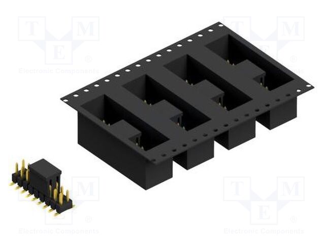 Connector: pin strips; pin header; male; PIN: 18; 2.54mm; SMT; 2x9