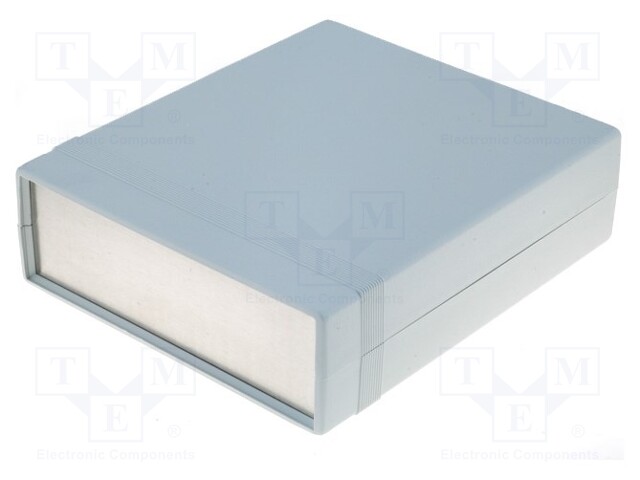 Enclosure: with panel; 1598; X: 155mm; Y: 180mm; Z: 52mm; ABS; grey