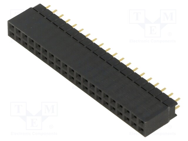 PCB Receptacle, Board-to-Board, 2.54 mm, 2 Rows, 40 Contacts, Through Hole Mount, M20 Series