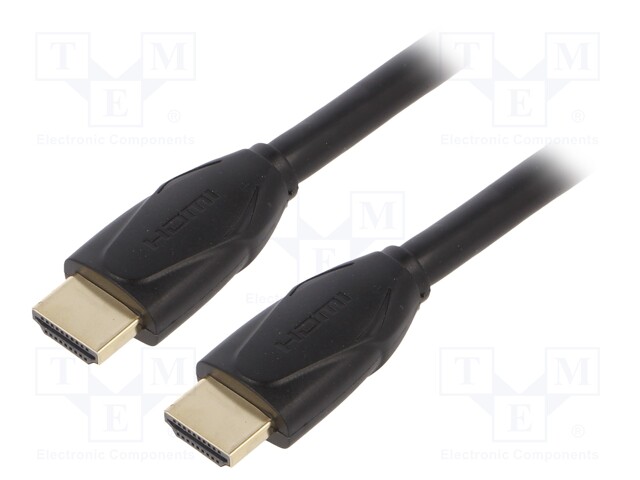 Cable; HDMI 1.4; HDMI plug,both sides; 10m; black; 28AWG; Core: CCS