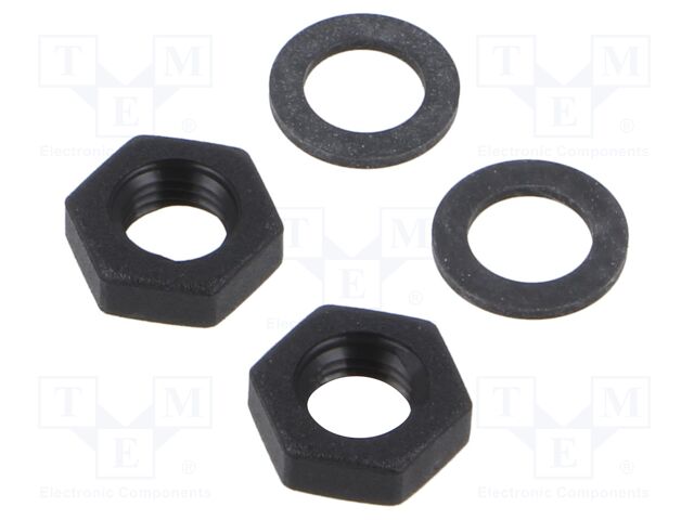 Nut M8; Thread: M8x1; PBT; 2pcs.
