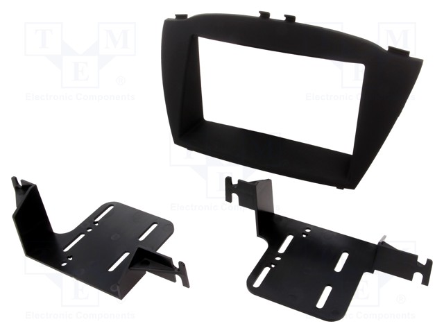 Radio mounting frame; Hyundai; 2 DIN; black