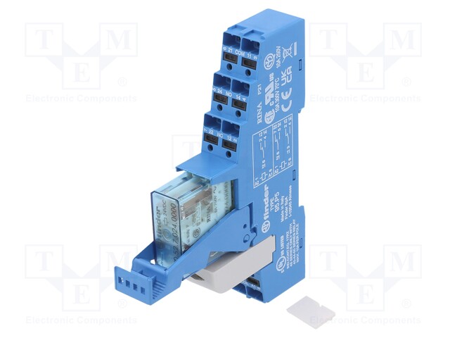 Relay: interface; DPDT; Ucoil: 24VDC; 8A; 8A/250VAC; DIN