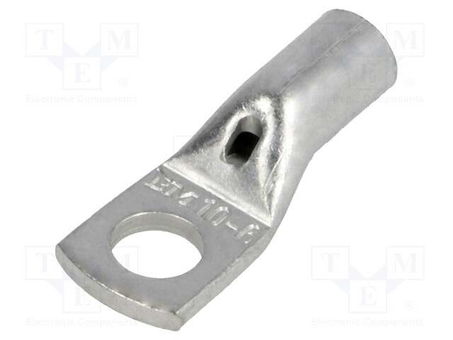 Ring tube terminal; M6; 10mm2; crimped; for cable; non-insulated