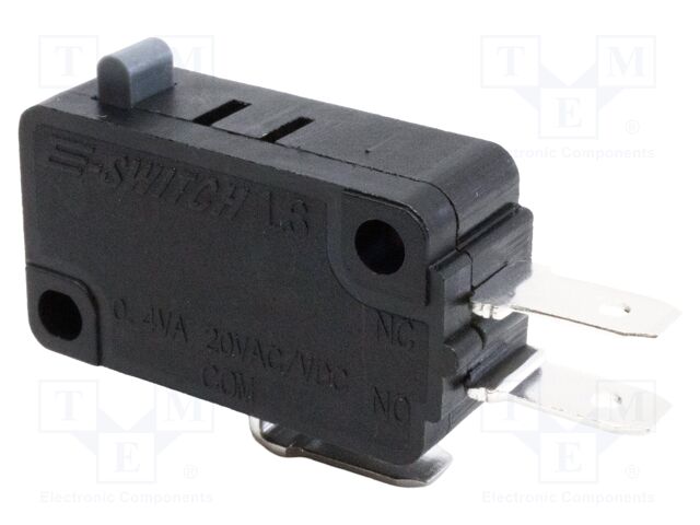 Microswitch SNAP ACTION; 0.02A/20VAC; 0.02A/20VDC; SPDT; ON-(ON)