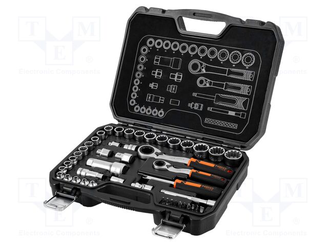 Wrench-set; socket spanner,feedthrough; Mounting: 1/4",3/8"