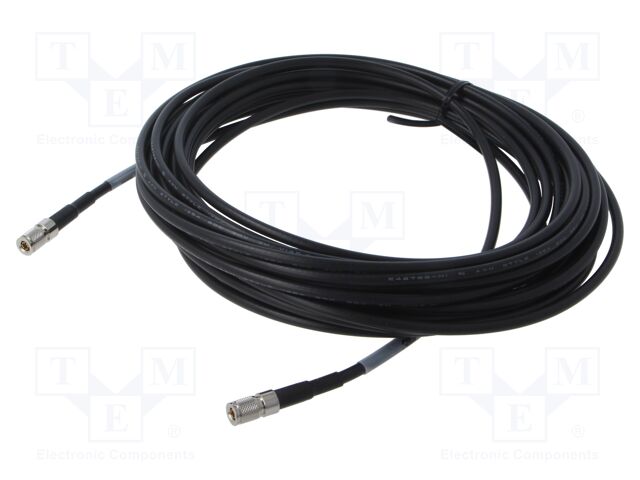 Cable; 9m; DIN plug,both sides; shielded; black; straight; 0÷40°C