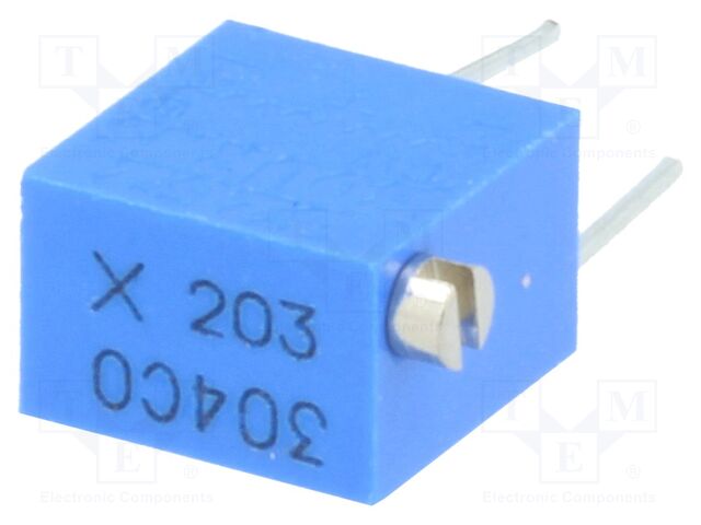 Potentiometer: mounting; vertical,multiturn; 20kΩ; 250mW; ±10%