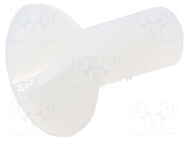 Screw; M4x10; 0.7; Head: countersunk; slotted; 1,3mm; polyamide