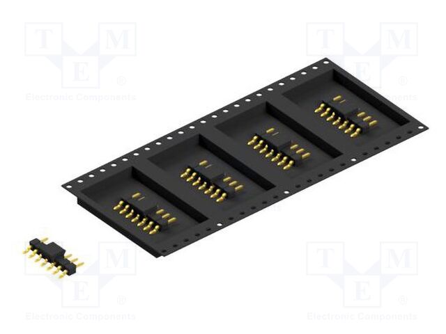 Connector: pin strips; pin header; male; PIN: 7; 2.54mm; SMT; 1x7