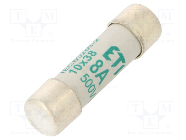 Fuse: fuse; aM; 8A; 500VAC; cylindrical; 10,3x38mm