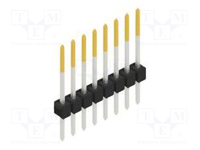 Connector: pin strips; pin header; male; PIN: 8; 2.54mm; THT; 1x8