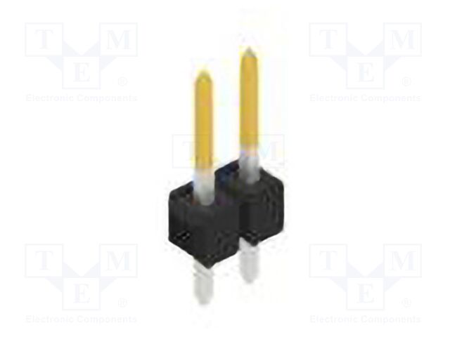 Connector: pin strips; pin header; male; PIN: 2; 2.54mm; THT; 1x2