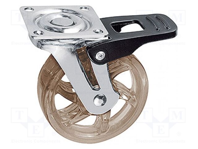Furniture wheel; Ø: 75mm; with locking