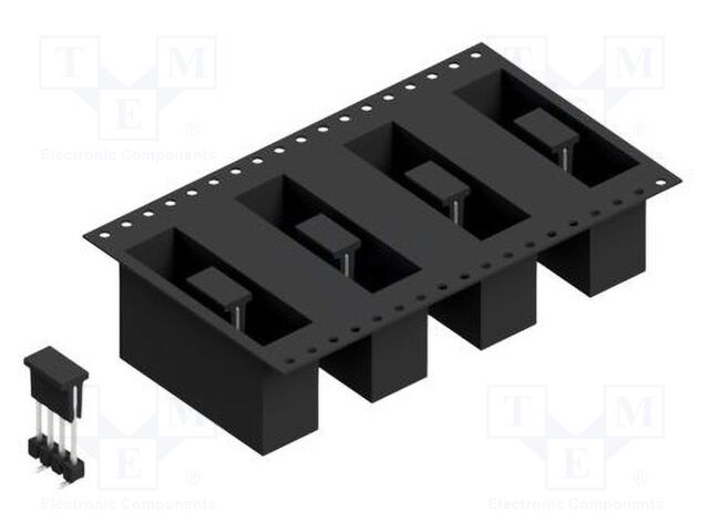 Connector: pin strips; pin header; male; PIN: 4; 2.54mm; SMT; 1x4