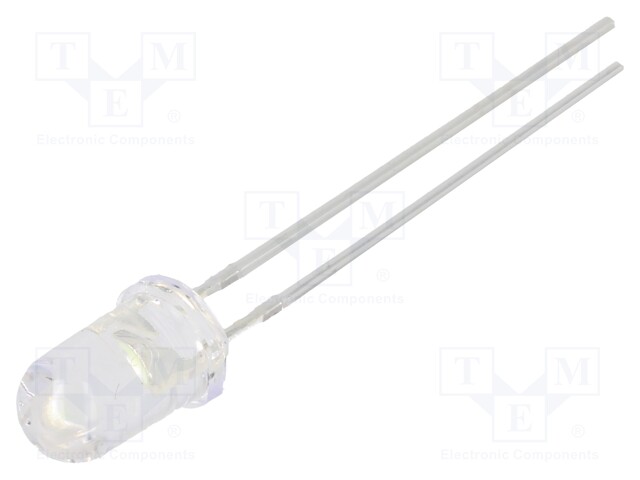 LED; 5mm; blue (ice blue); 18000÷20000mcd; 5÷6lm; 15°; 20mA