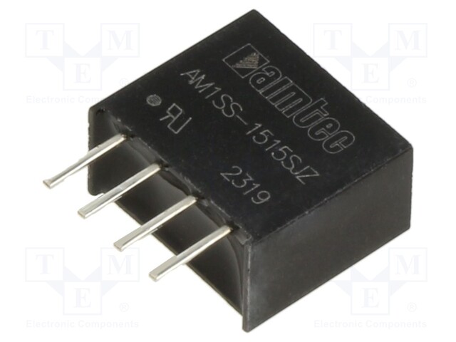Converter: DC/DC; 1W; Uin: 13.5÷16.5V; Uout: 15VDC; Iout: 67mA; SIP4
