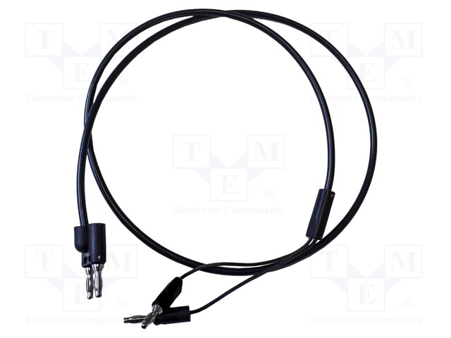 Test lead; banana plug 4mm x2,banana plug double 4mm