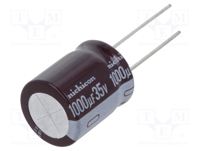 Capacitor: electrolytic; low impedance; THT; 1000uF; 35VDC; ±20%