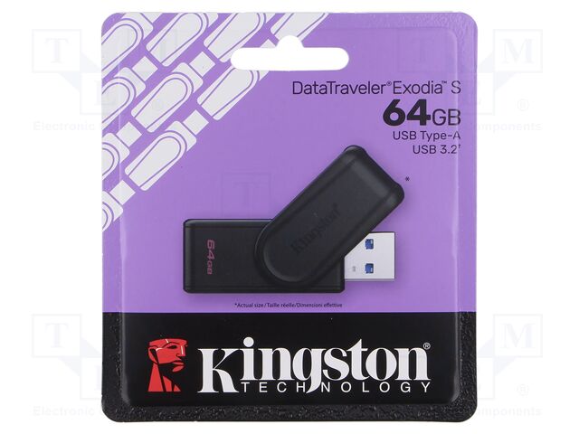 Pendrive; USB 3.2 Gen 1; 64GB; black; USB A