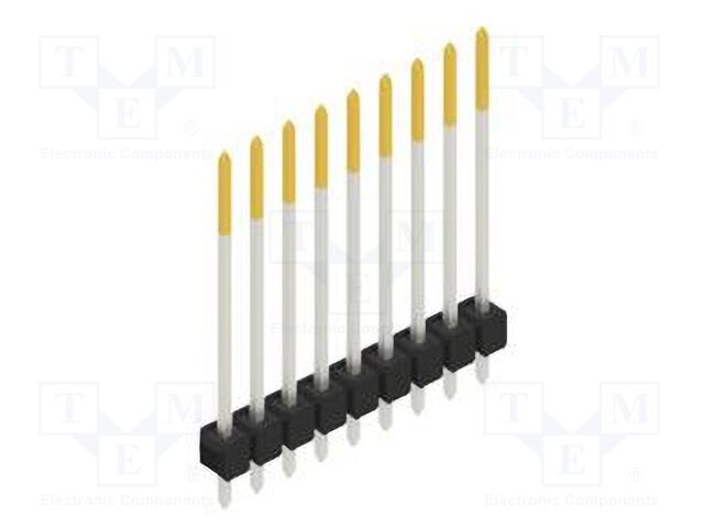 Connector: pin strips; pin header; male; PIN: 9; 2.54mm; THT; 1x9