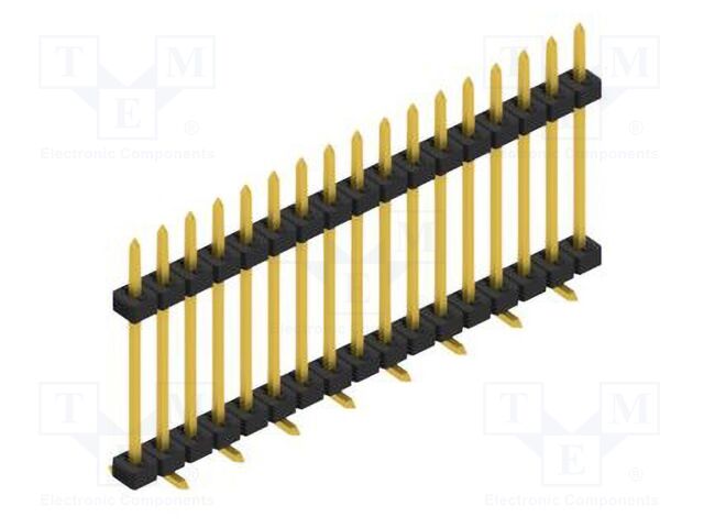 Connector: pin strips; pin header; male; PIN: 17; 2mm; SMT; 1x17
