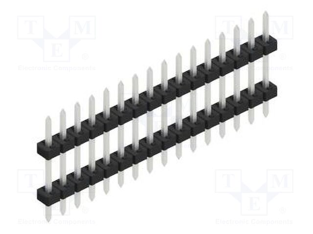 Connector: pin strips; pin header; male; PIN: 16; 2mm; THT; 1x16