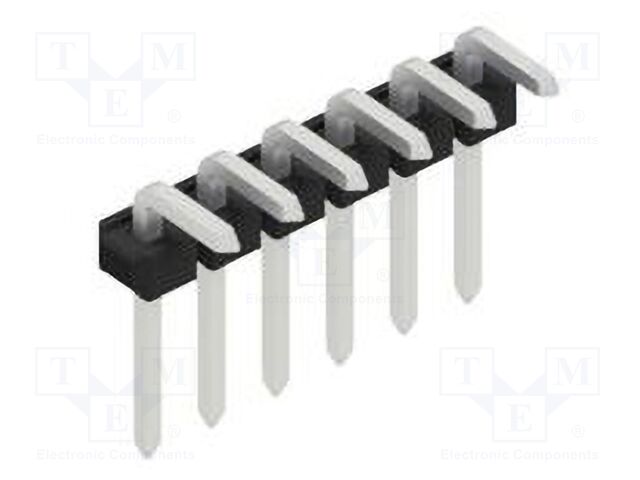 Connector: pin strips; pin header; male; PIN: 6; 2.54mm; THT; 1x6