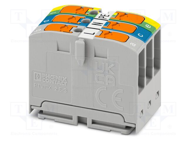 Splice terminal: rail; 24A; 450V; push-in; PA; L: 21.7mm; 0.14÷4mm2