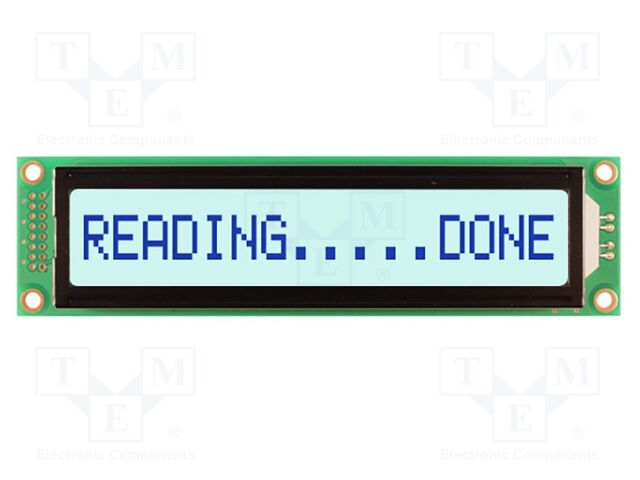 Display: LCD; STN Negative; 16x1; grey; 151x40mm; LED; 5V